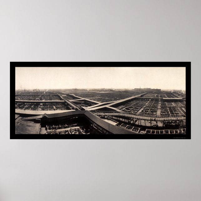 Póster Union Stockyards Foto 1907 (Frente)