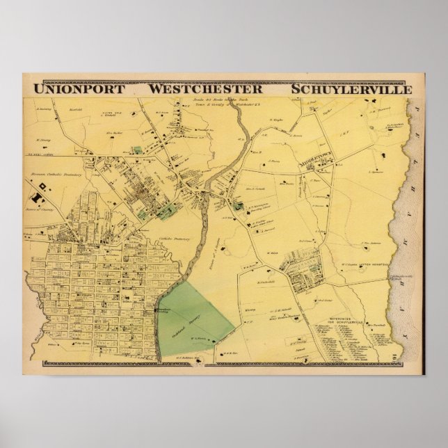 Poster Unionport, Westchester, Schuylerville (Frente)