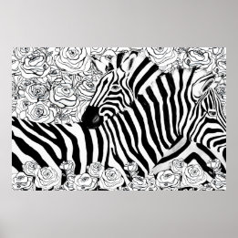 Poster Unique Zebras