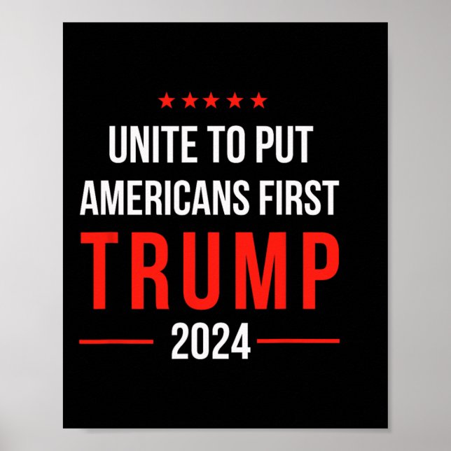 Poster Unir para Colocar os Americanos em Primeiro Lugar  (Frente)