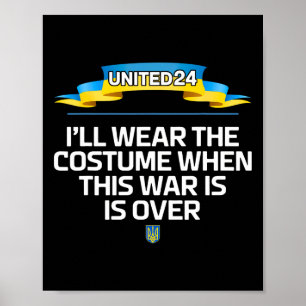 Poster United24 Ucrânia Vou Usar o Fantasia Quando a Gu