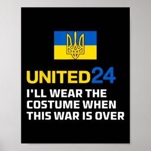 Poster United24 Ucrânia Vou Usar o Fantasia Quando a Gu