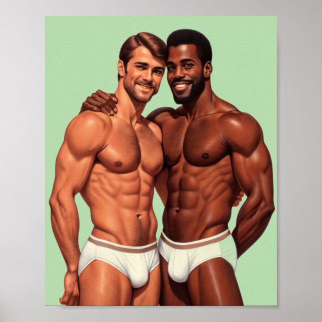 Poster United in Vigor: A Golden Era Duo Male Portrait (Frente)