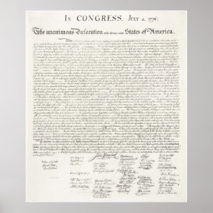 Póster United States Declaration of Independence