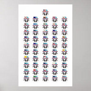 Póster United States Mail Trucks