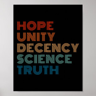 Poster Unity Decency Science Truth
