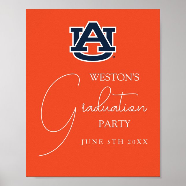 Poster Universidade Auburn | FESTA DE FORMATURA (Frente)