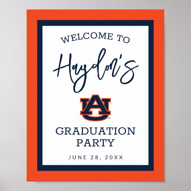 Poster Universidade Auburn | FESTA DE FORMATURA (Frente)