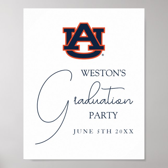 Poster Universidade Auburn | FESTA DE FORMATURA (Frente)