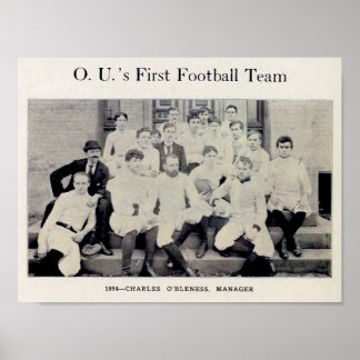 Poster Universidade de Ohio - Primeira Equipe de Futebol 