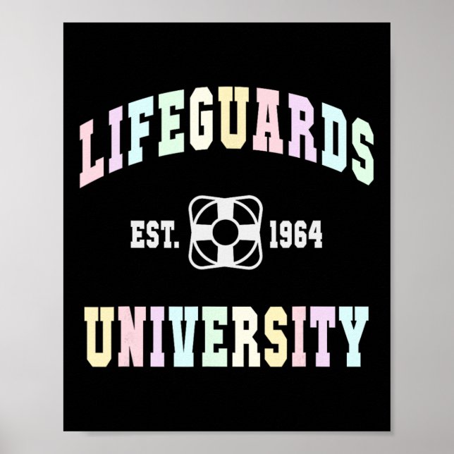 Poster Universidade de salva-vidas engraçada férias em fa (Frente)