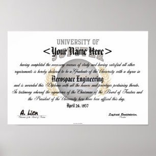 Póster Universidade do diploma de Jupiter