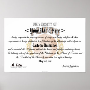 Póster Universidade do diploma de Pluto