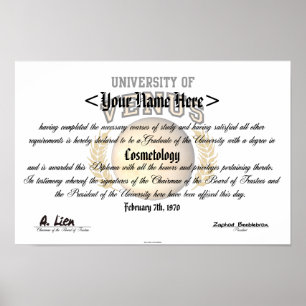 Póster Universidade do diploma de Venus