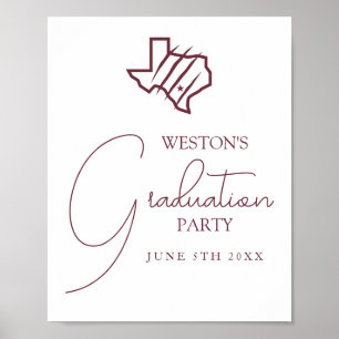 Poster Universidade do Texas A&M - San Antonio Logotipo