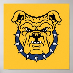 Poster Universidade Estadual da NCA&T Rosto de Buldogue