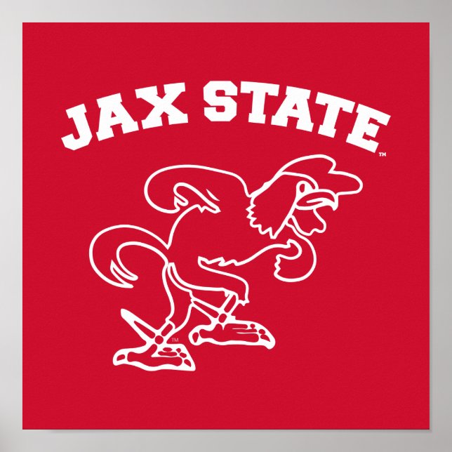 Poster Universidade Estadual de Jacksonville JAX State Ga (Frente)