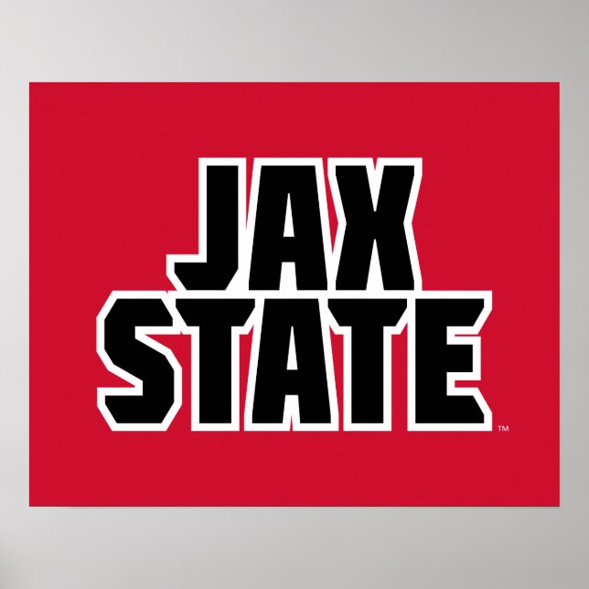 Poster Universidade Estadual de Jacksonville JAX STATE Te (Frente)