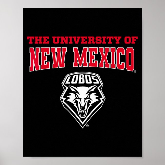 Poster University Of New Mexico Unm Lobos Ncaa Unm&#   (Frente)