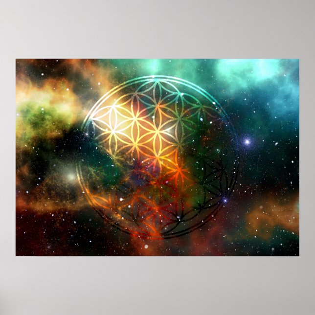 Poster Universo - A Flor da Vida - (Frente)