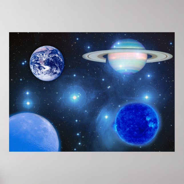 Poster Universo Azul (Frente)