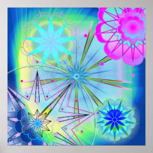 Póster Universo azul