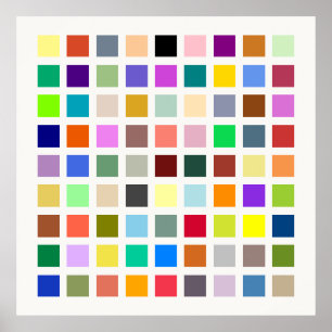 Poster Universo das Cores, arco-íris e mais - 81 tons