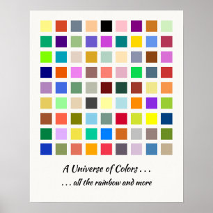 Poster Universo das Cores, arco-íris e mais - 81 tons