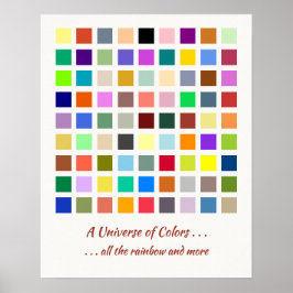 Poster Universo das Cores, arco-íris e mais - 81 tons