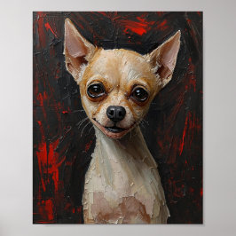 Poster Unleashed Soul: Modern Expressionist Dog Art 
