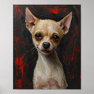 Poster Unleashed Soul: Modern Expressionist Dog Art 