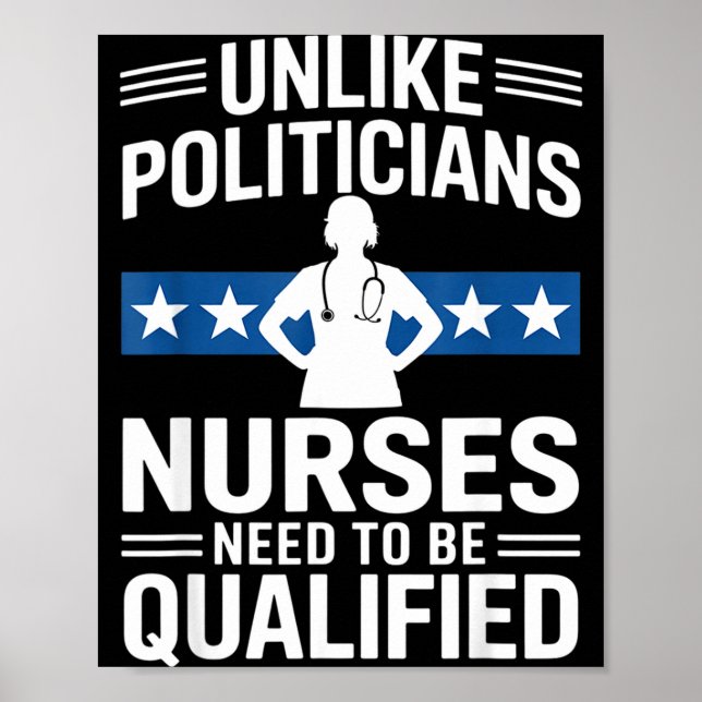 Poster Unlike Liticians Nurses Need To Be Qualified Sarca (Frente)