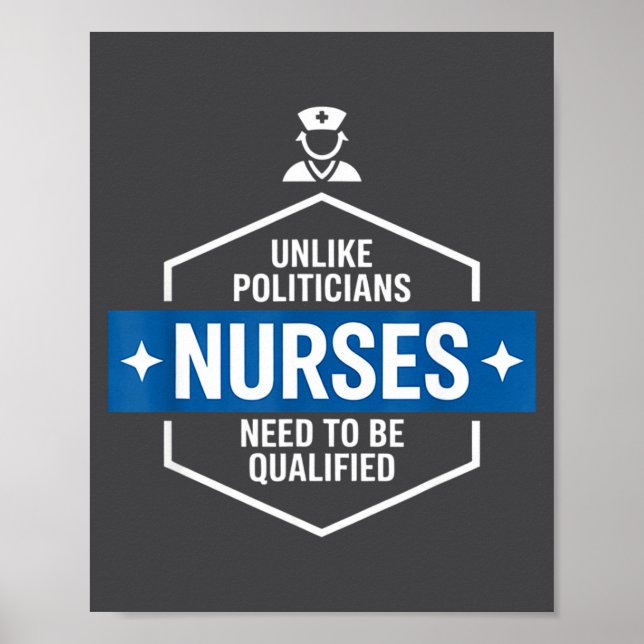 Poster Unlike Liticians Nurses Need To Be Qualified Sarca (Frente)