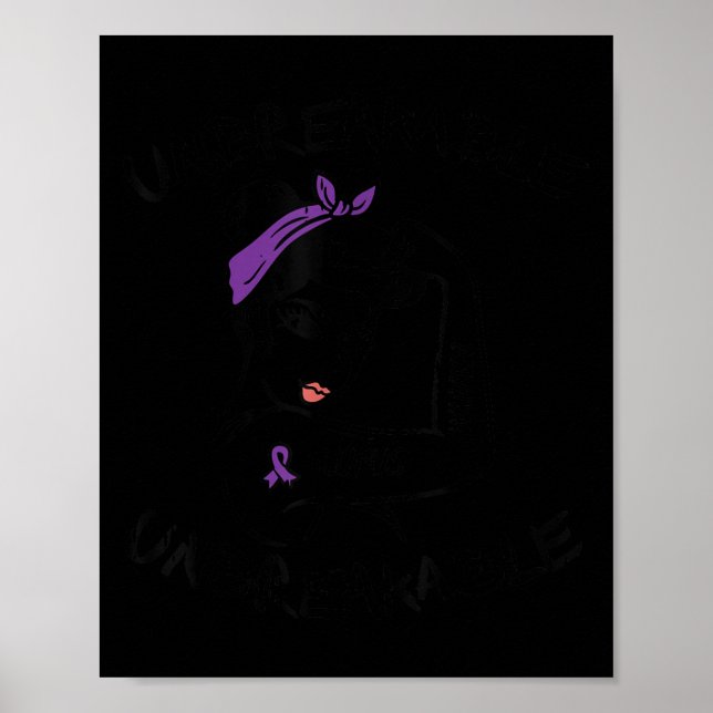 Poster Unquebrável Ribbon Lupus Awarness Women Motiva (Frente)