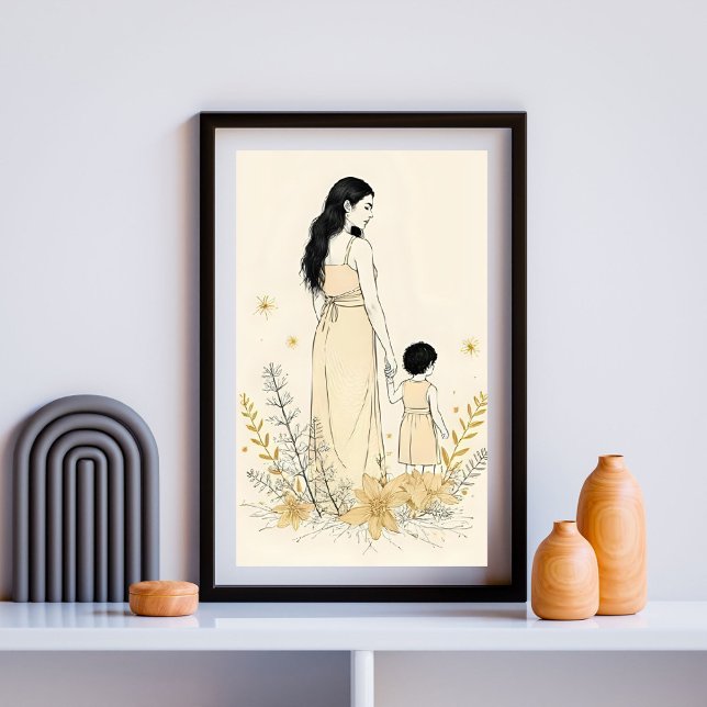 Poster Unspoken Love – Mother and Child IV (Criador carregado)