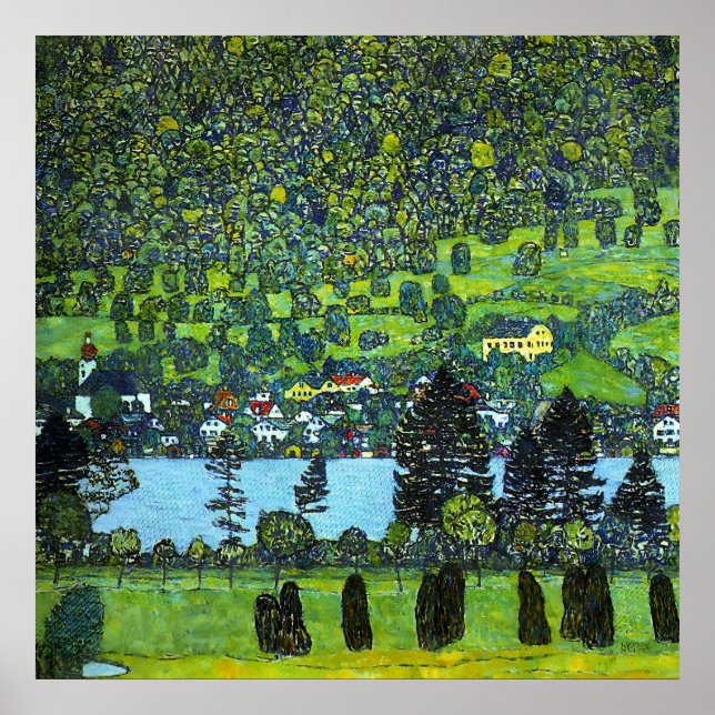 Poster Unterach at Altersee de Gustav Klimt (Frente)