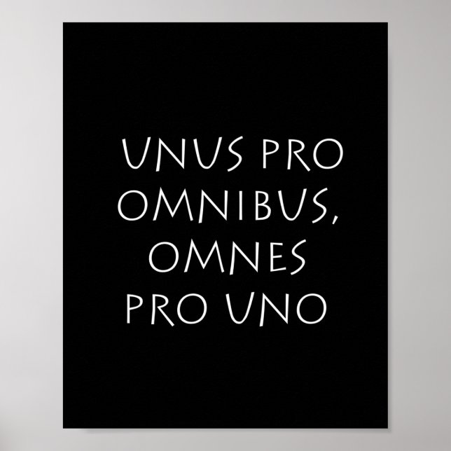 Poster Unus pro omnibus omnes pro uno (Frente)