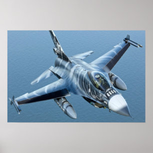 Póster Upclose de combate HD do falcão F-16