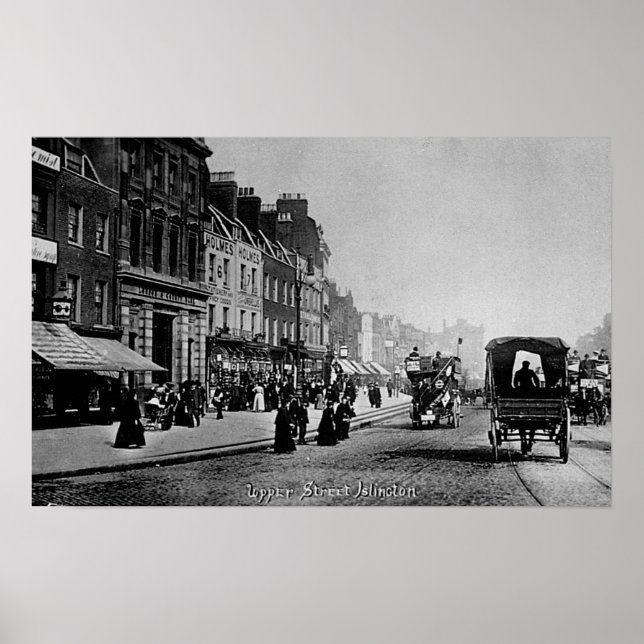 Póster Upper Street, Islington, 1906 (Frente)