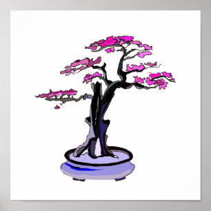 Poster Upright Deadwood Bonsai Purple