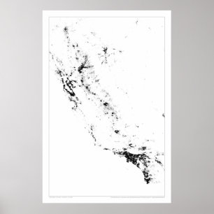 Póster Urban California Census Dotmap