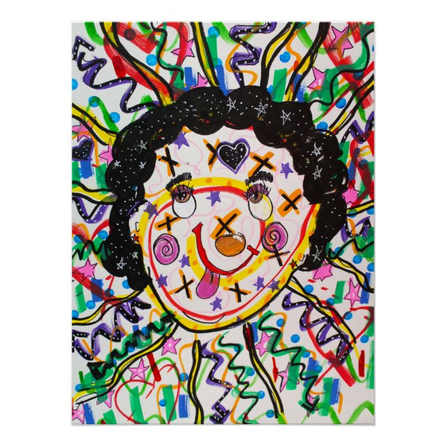 Póster Urban Edgy Abstract Graffiti Poster | Positivity (Frente)