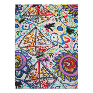 Póster Urban Edgy Abstract Graffiti Poster | Tag Angels