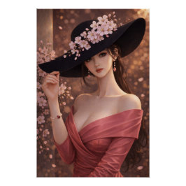 Póster URBAN FLUID ELEGANCE — Crimson Bloom