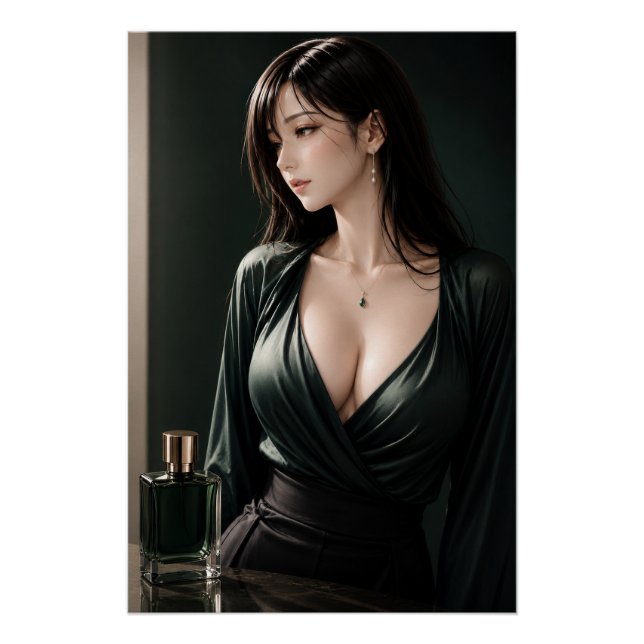 Póster URBAN FLUID ELEGANCE — Emerald Essence (Frente)