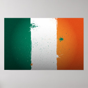 Poster urbano da bandeira de Ireland