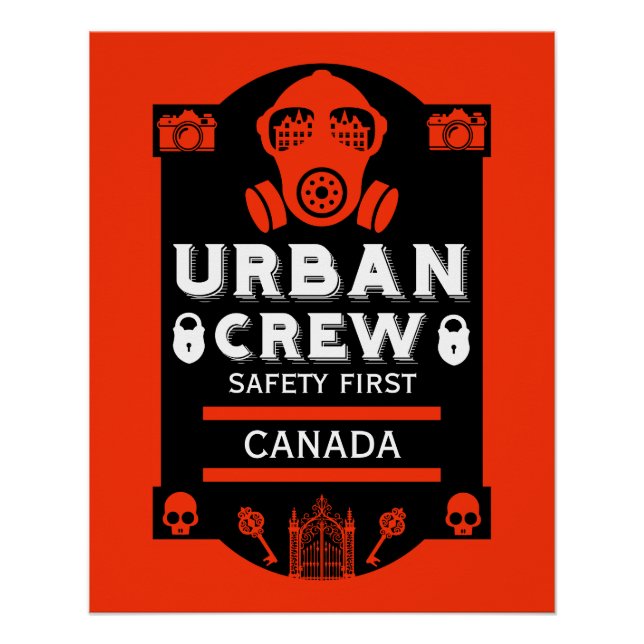 Póster Urbex de Exploração Urbana (Frente)
