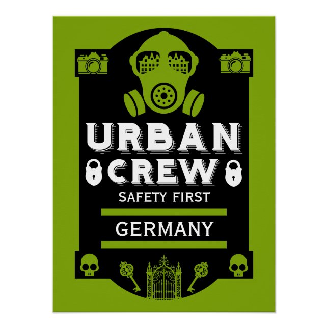 Póster Urbex de Exploração Urbana (Frente)