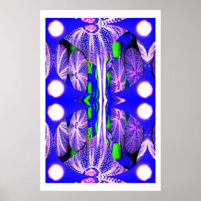 Poster Urchins marinhos em arte à luz da lua (Frente)