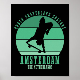 Poster Urn Skateboarder Amsterdã Skate 5 